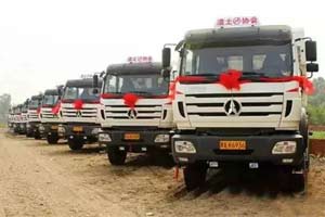 16台北奔新型城市渣土车登陆冰城哈尔滨