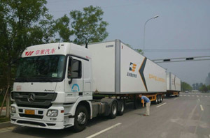 志鸿物流奔驰卡车单月极限行创新高 单日突破2000公里 