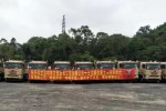 助力深圳蓝 中集联合卡车LNG环保渣土车深圳批量交付