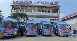 潍柴蓝擎X7纯电轻卡南昌交车仪式彰显市场号召力